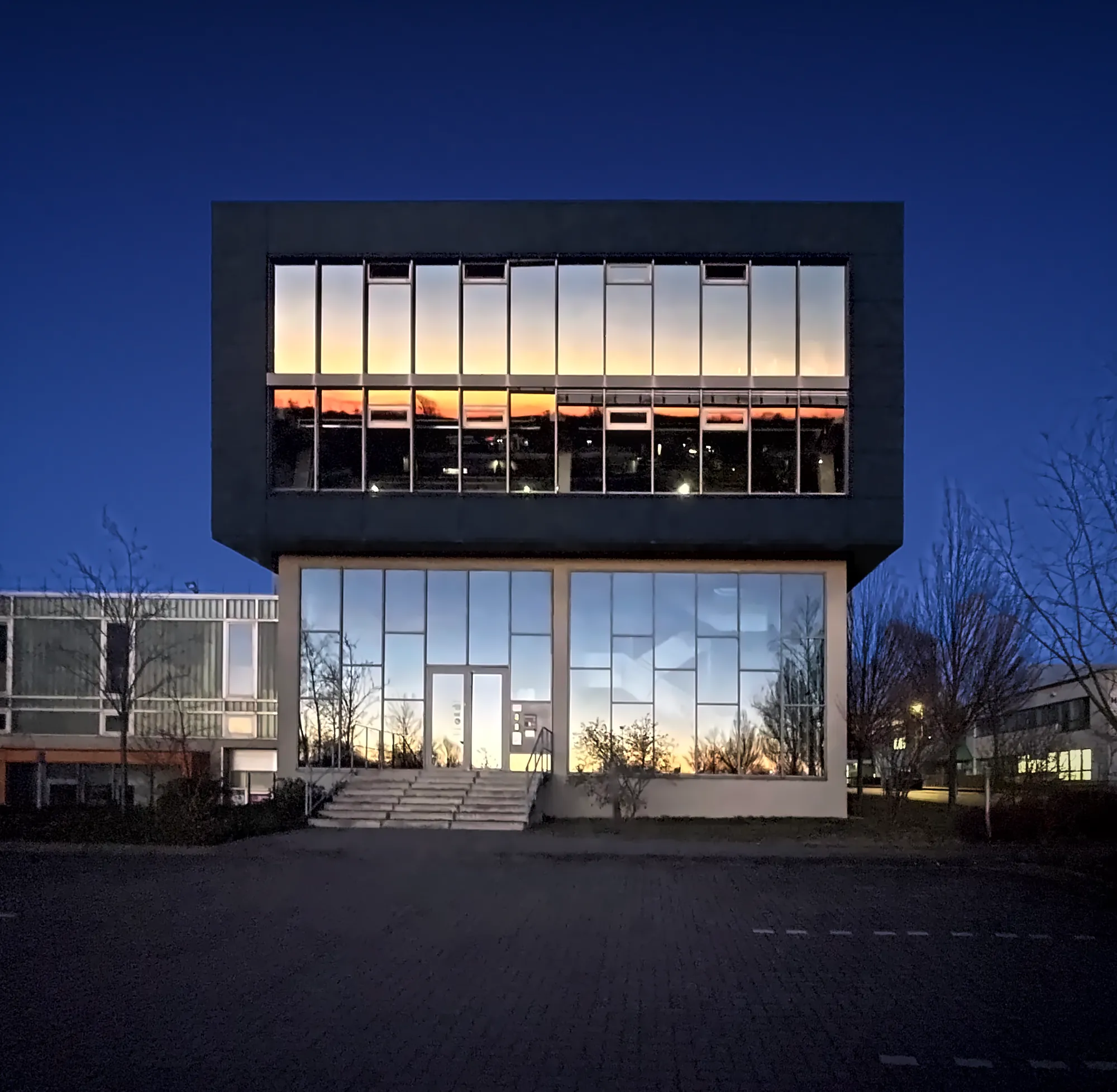 The Artus office in Germany at dusk